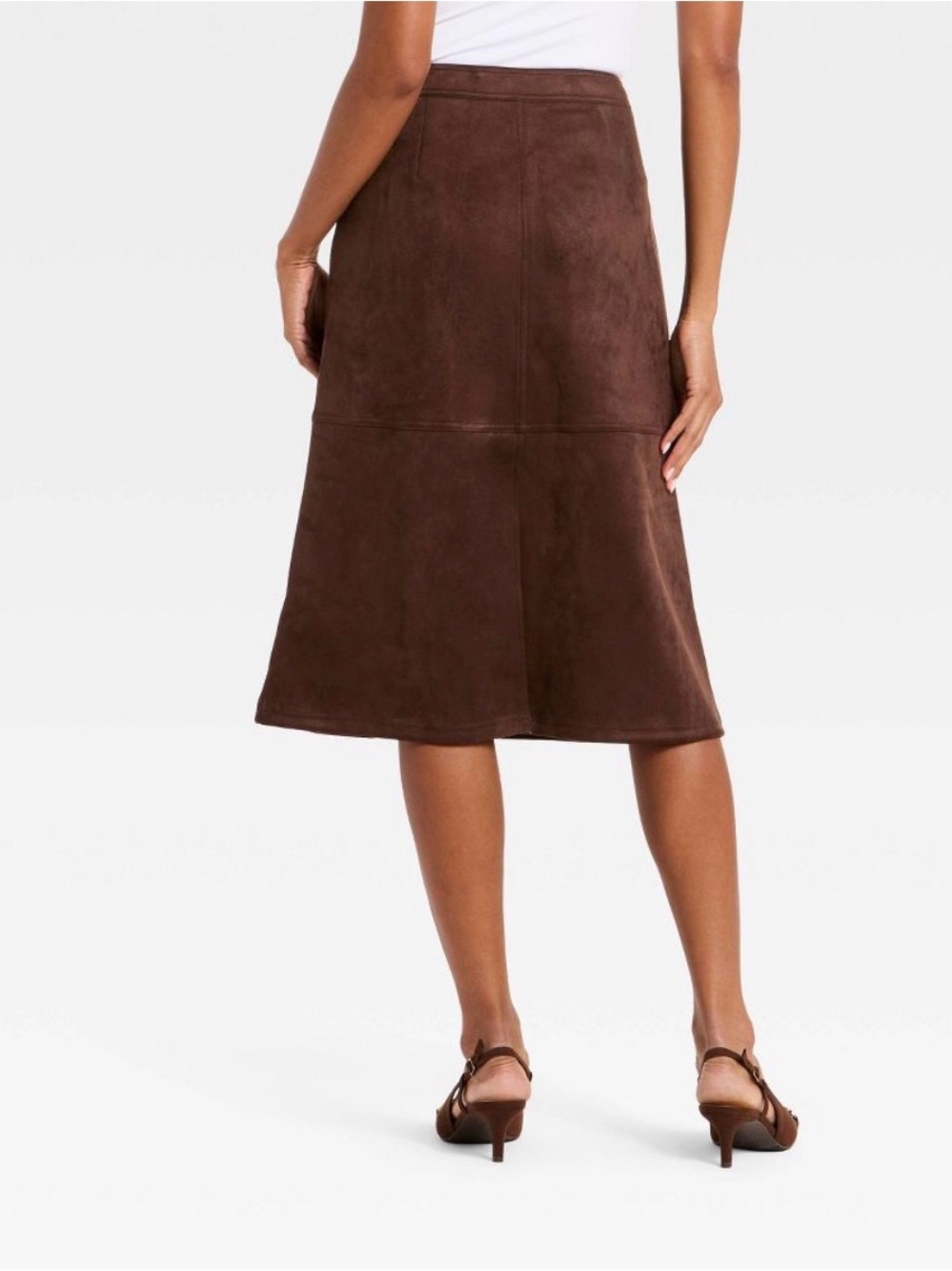 A New Day Women's Suede A-Line Midi Skirt 4